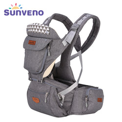 SUNVENO Ergonomic Baby Carrier Infant Baby Hipseat Carrier Front Facing Ergonomic Kangaroo Baby Wrap Sling for Baby Travel 0-36M